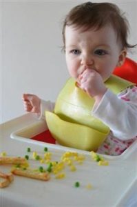 homemade oven fries, peas and sweetcorn