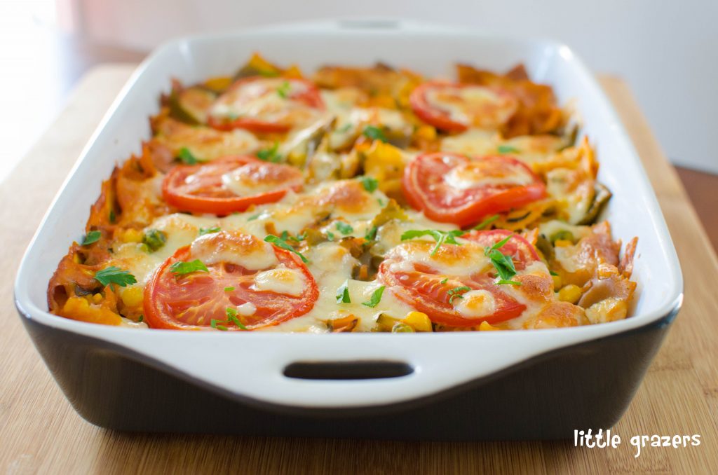 Creamy Vegetable Pasta Bake | Little Grazers - delicious food for